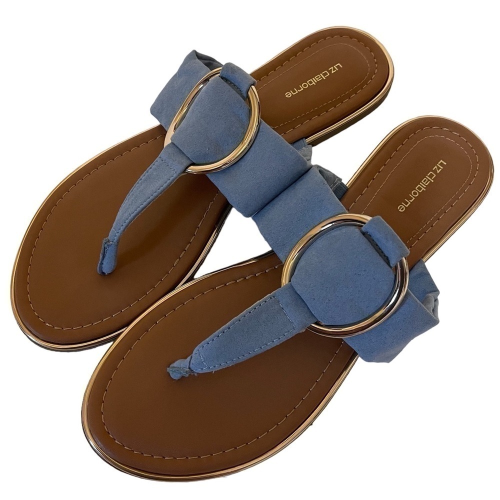 NEW LIZ CLAIBORNE Calayan Dusty Blue Sandals
